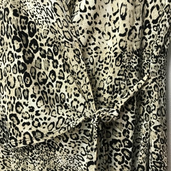 Clara sun woo cheetah print blouse xs tie front - Picture 2 of 6